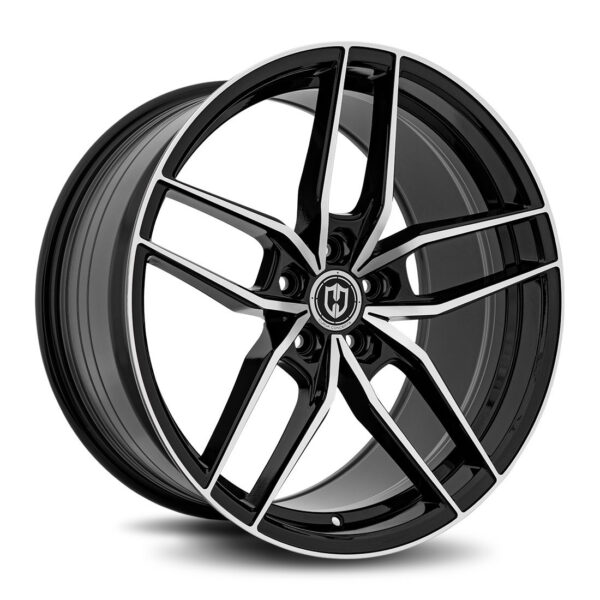Curva Concepts Gloss Black Machine Face CFF25 20x8.5 Aftermarket Wheels