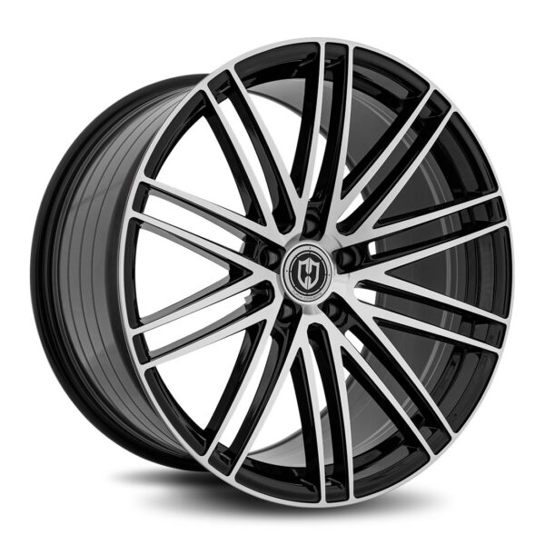 Curva Concepts Gloss Black Machine Face CFF50 20x9 Aftermarket Wheels