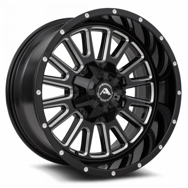 American Off-Road A105 Black Milled Aftermarket Wheels