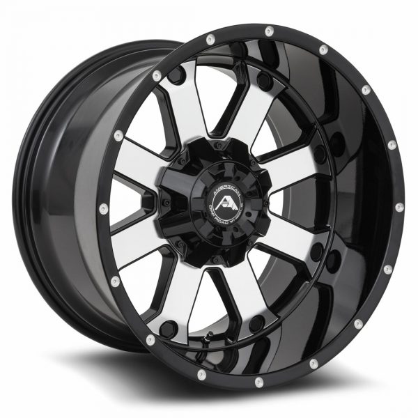 American Off-Road A108 Black Machined Aftermarket Wheels