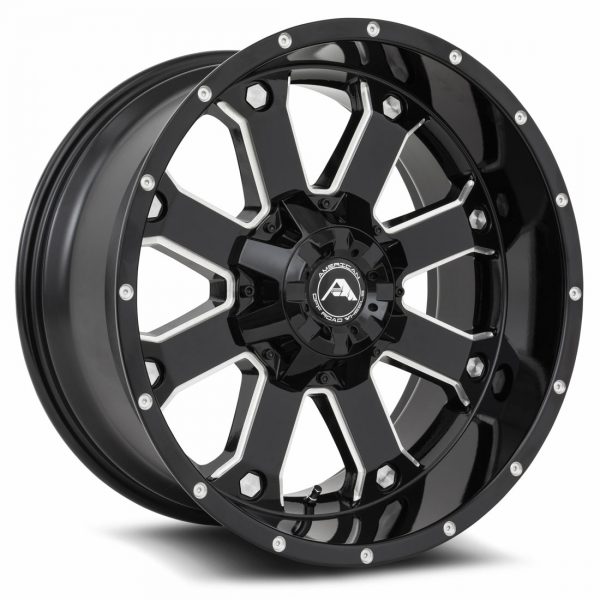 American Off-Road A108 Black Milled Aftermarket Wheels
