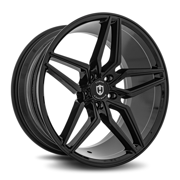 Curva Concepts Gloss Black Milled C25 20x8.5 Aftermarket Wheels