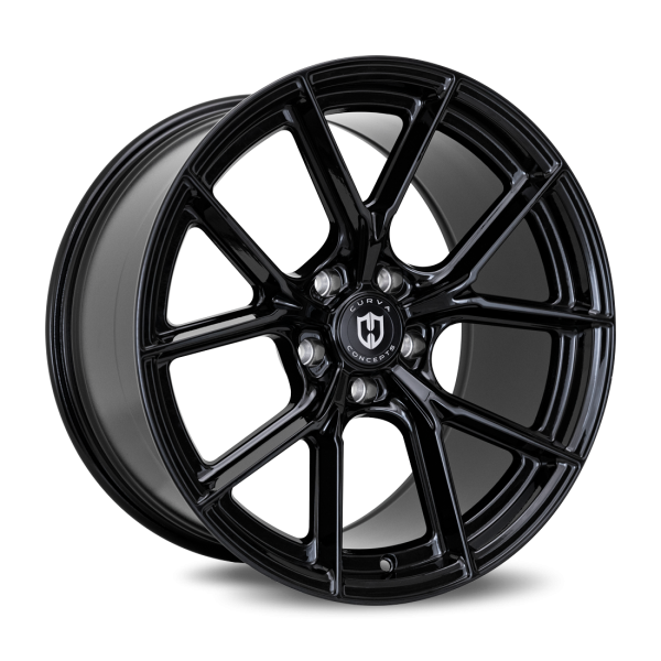 Curva Concepts Gloss Black C70 18x8.5 Aftermarket Wheels