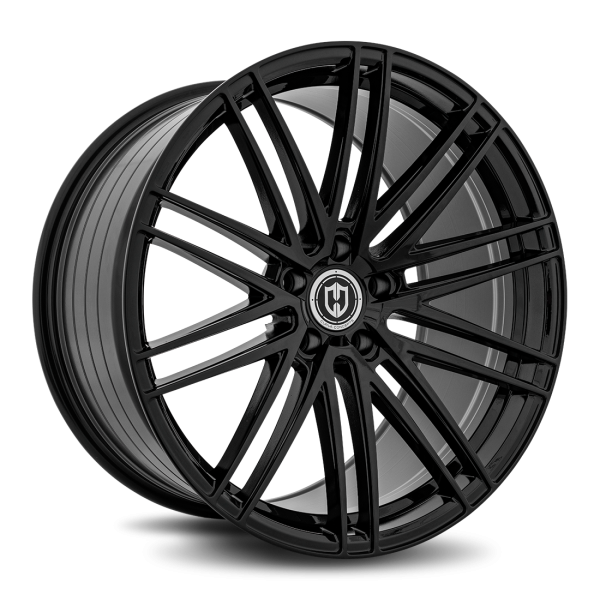 Curva Concepts Gloss Black Machined CFF50 20x9 Aftermarket Wheels