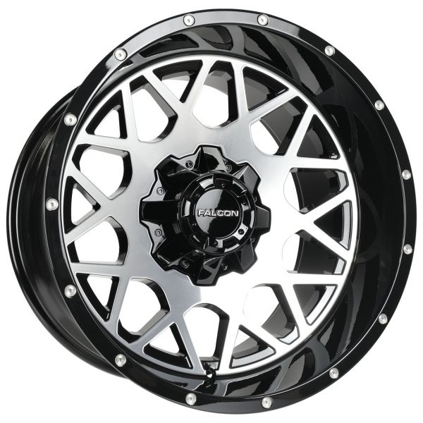 Falcon Off-Road F3 Gloss Black Machined Face Off Road Wheels