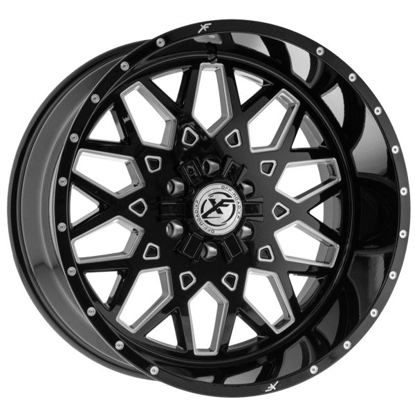 XFX Flow XFX-307 Gloss Black Milled Aftermarket Wheels
