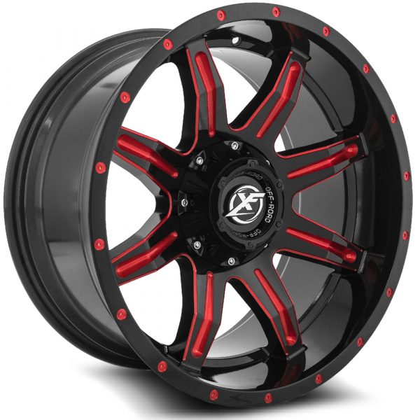XF Off-Road XF-215 Gloss Black Milled Aftermarket Wheels