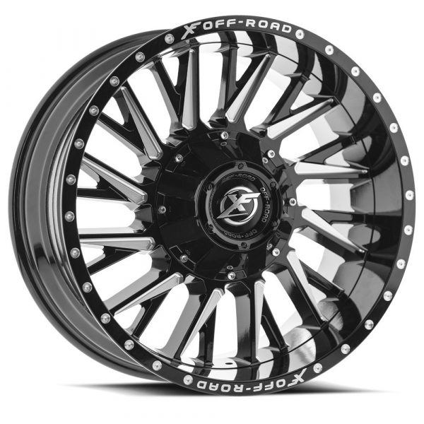 XF Off-Road XF-226 Gloss Black Milled Aftermarket Wheels