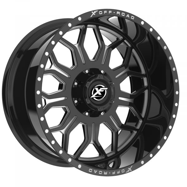 XF Off-Road XF- 227 Gloss Black Milled Aftermarket Wheels