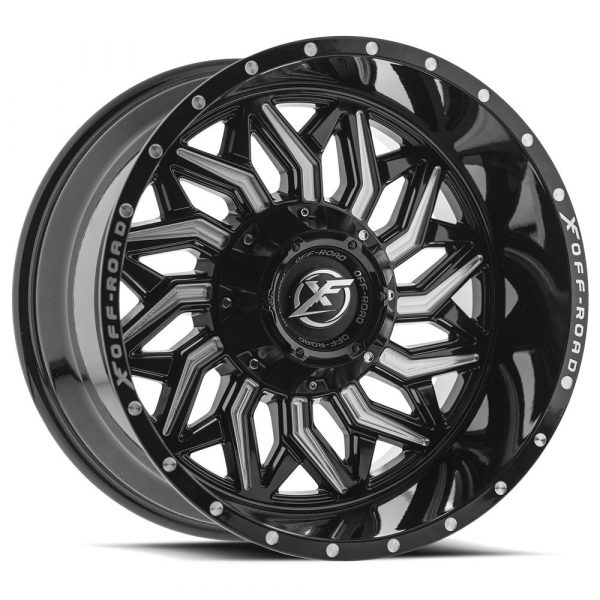 XF Off-Road XF-228 Gloss Black Milled Aftermarket Wheels